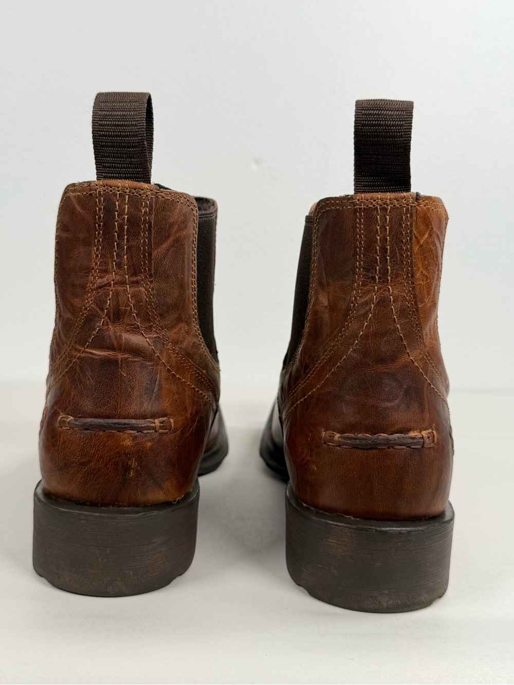 Ariat Midtown Rambler Mens Leather Chelsea Boots Size 9.5 EE Barn Brown 10019868 - Picture 10 of 16